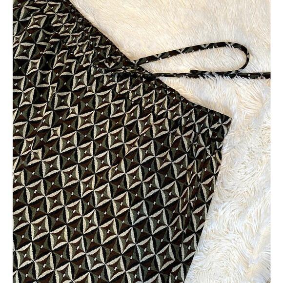 Nina Parker Olive Geo-Print Wide Leg Pants - Sz. 2X (EUC) - Picture 5 of 8